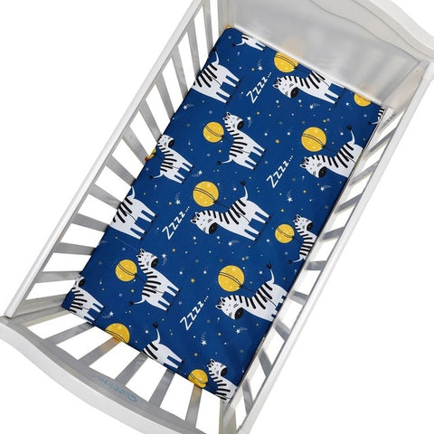 Image of Newborn Baby Fitted Crib Sheets130*70 cm Cartoon Print Bed