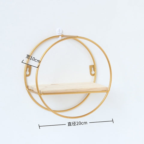 Image of Nordic Iron Hexagonal Grid Wall Storage rack Shelf