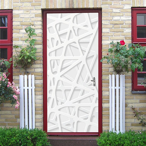 Image of Scenery Wood Grain Door Sticker