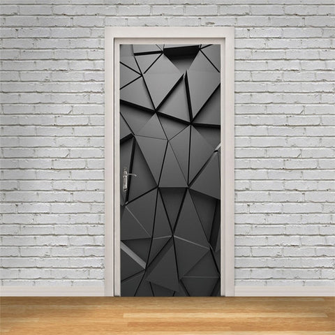 Image of Scenery Wood Grain Door Sticker