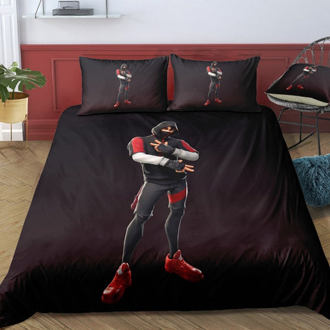 Image of 3D Cartoon Bedding Suit Fortnites Quilt Cover Fortress