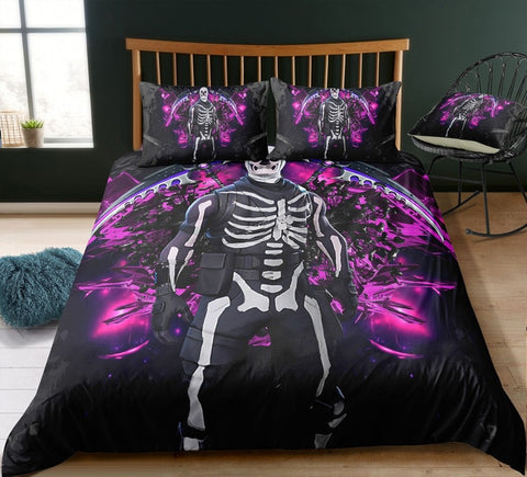 Image of 3D Cartoon Bedding Suit Fortnites Quilt Cover Fortress