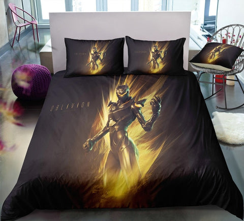 Image of 3D Cartoon Bedding Suit Fortnites Quilt Cover Fortress