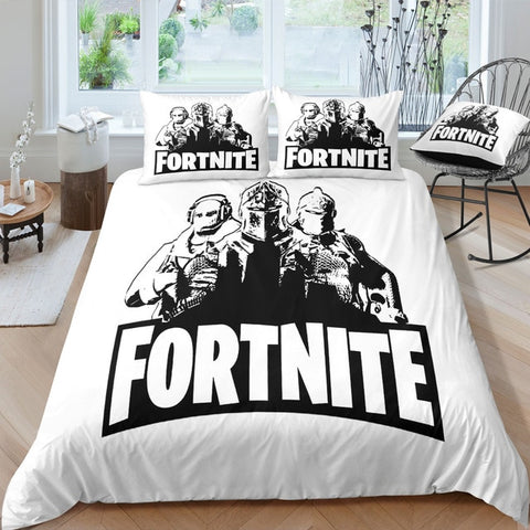 Image of 3D Cartoon Bedding Suit Fortnites Quilt Cover Fortress