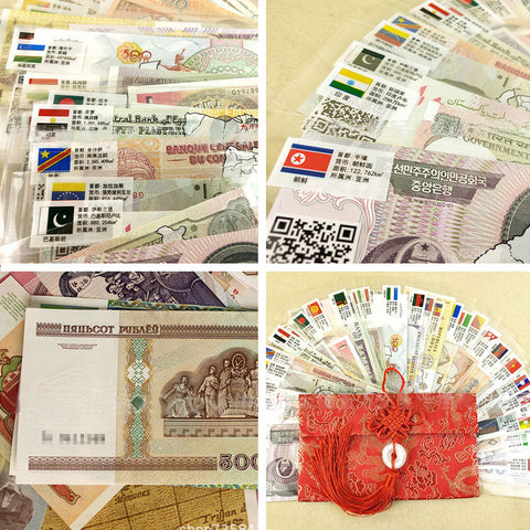 Image of 52Pcs Notes from 28 Countries UNC Real Original Banknotes