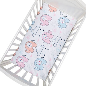 Newborn Baby Fitted Crib Sheets130*70 cm Cartoon Print  Bed