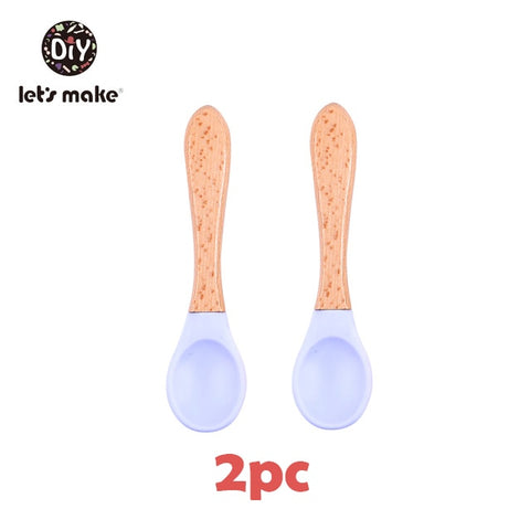 Image of 1set Silicone Baby Feeding Set Waterproof Spoon