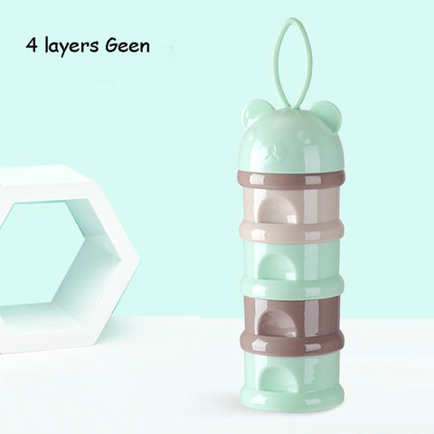Image of 3 / 4 layers Bear Style Portable Baby Food Storage Box