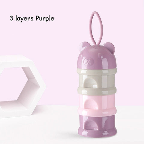 Image of 3 / 4 layers Bear Style Portable Baby Food Storage Box