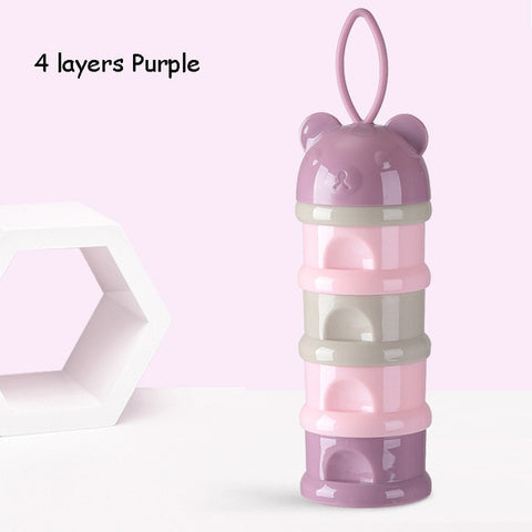 Image of 3 / 4 layers Bear Style Portable Baby Food Storage Box