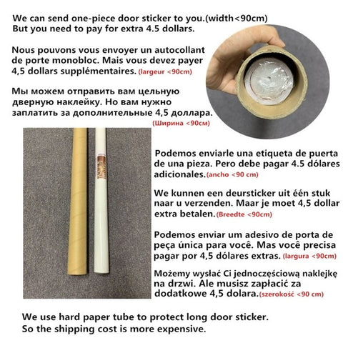 Image of Scenery Wood Grain Door Sticker