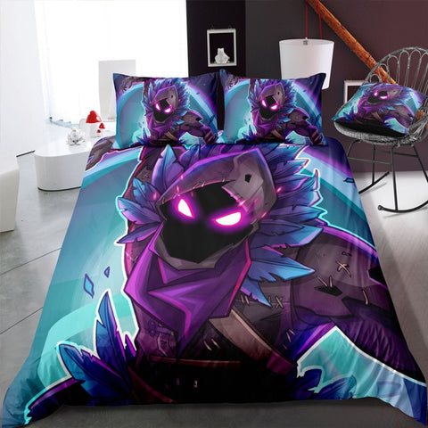 Image of 3D Cartoon Bedding Suit Fortnites Quilt Cover Fortress